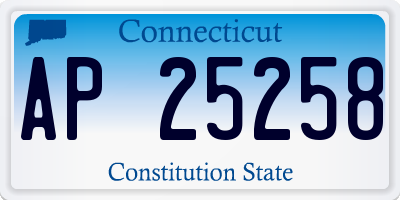 CT license plate AP25258