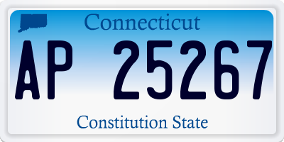 CT license plate AP25267