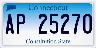 CT license plate AP25270