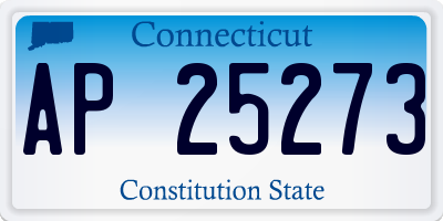 CT license plate AP25273