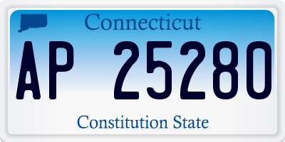 CT license plate AP25280