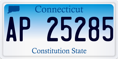 CT license plate AP25285