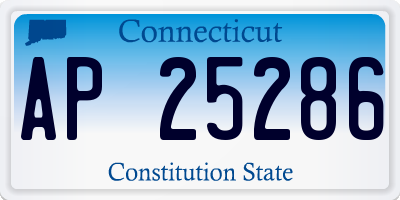 CT license plate AP25286