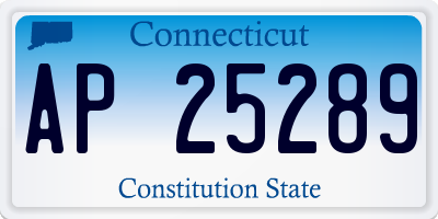 CT license plate AP25289