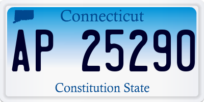 CT license plate AP25290