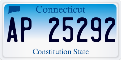CT license plate AP25292