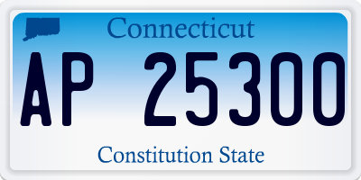 CT license plate AP25300