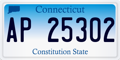 CT license plate AP25302