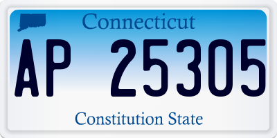 CT license plate AP25305