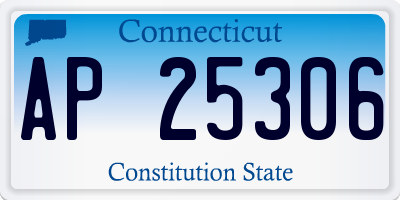 CT license plate AP25306