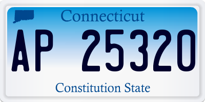 CT license plate AP25320