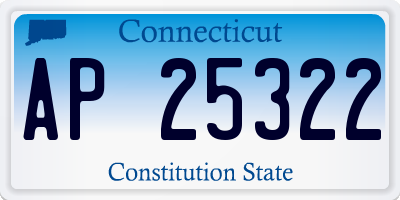 CT license plate AP25322