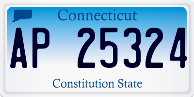 CT license plate AP25324