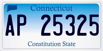 CT license plate AP25325