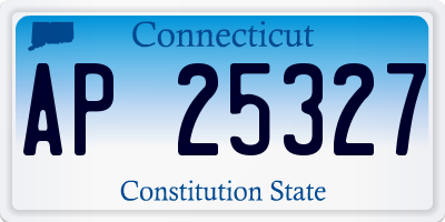 CT license plate AP25327