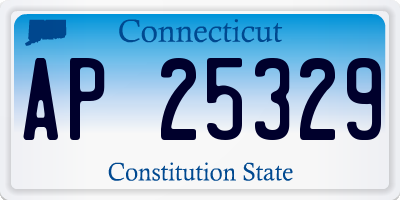 CT license plate AP25329