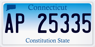 CT license plate AP25335