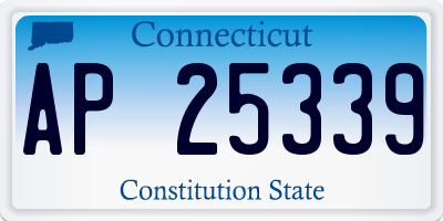 CT license plate AP25339