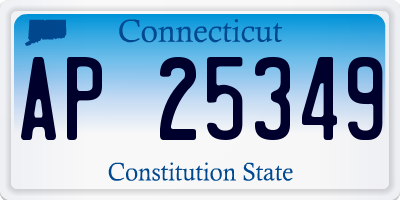 CT license plate AP25349