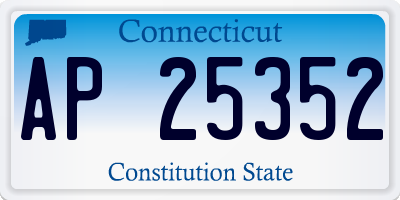 CT license plate AP25352
