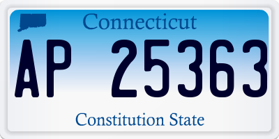 CT license plate AP25363