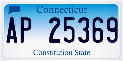 CT license plate AP25369