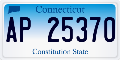 CT license plate AP25370
