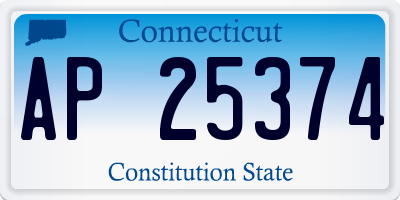 CT license plate AP25374