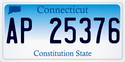 CT license plate AP25376