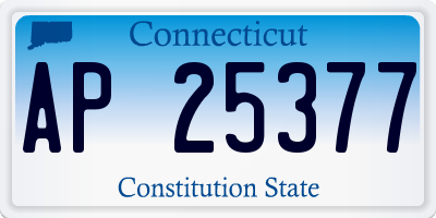 CT license plate AP25377