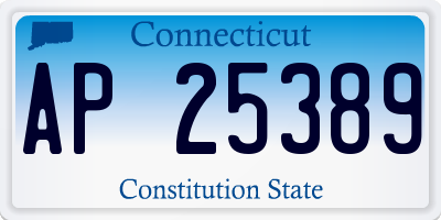 CT license plate AP25389