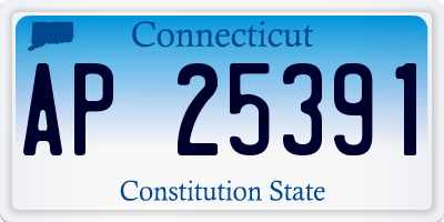 CT license plate AP25391