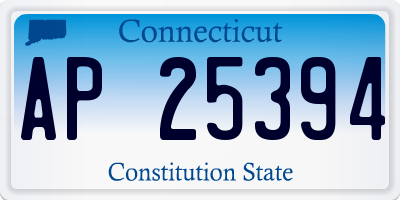 CT license plate AP25394