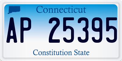 CT license plate AP25395