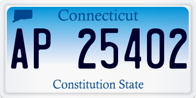 CT license plate AP25402