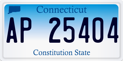 CT license plate AP25404