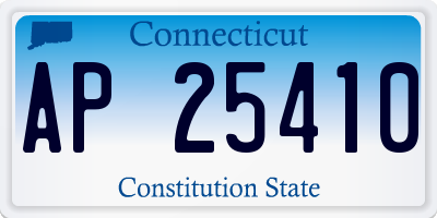 CT license plate AP25410