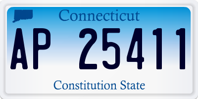 CT license plate AP25411