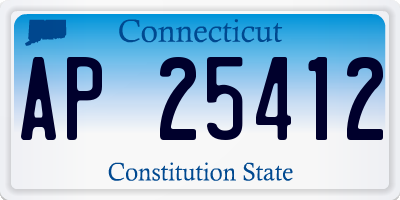 CT license plate AP25412