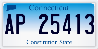 CT license plate AP25413