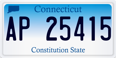 CT license plate AP25415