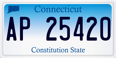 CT license plate AP25420