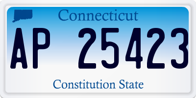 CT license plate AP25423