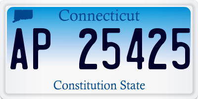 CT license plate AP25425