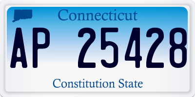CT license plate AP25428