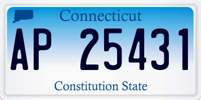 CT license plate AP25431