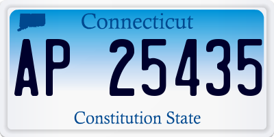 CT license plate AP25435