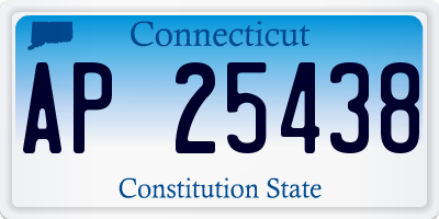 CT license plate AP25438