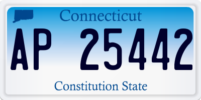 CT license plate AP25442