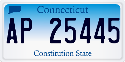 CT license plate AP25445